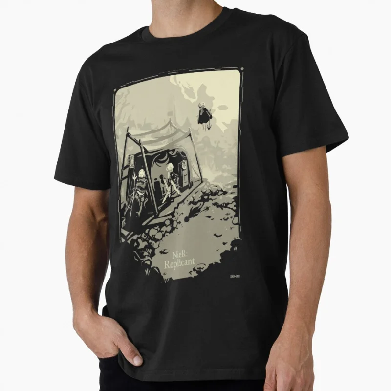 

Nier Replicant NieR Automata Anime Video game Gift t shirt for man JRPG Graphic Tee Y2K Clothes 100% cotton printed All size Top