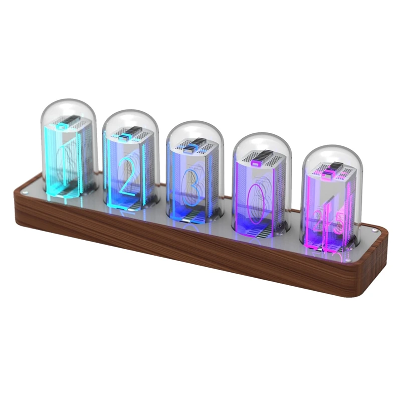 Nixie Tube Clock With Wi-Fi SYNC 12/24H Display Retro Alarm Clock Tube Clock Desktop Home Decoration Gift