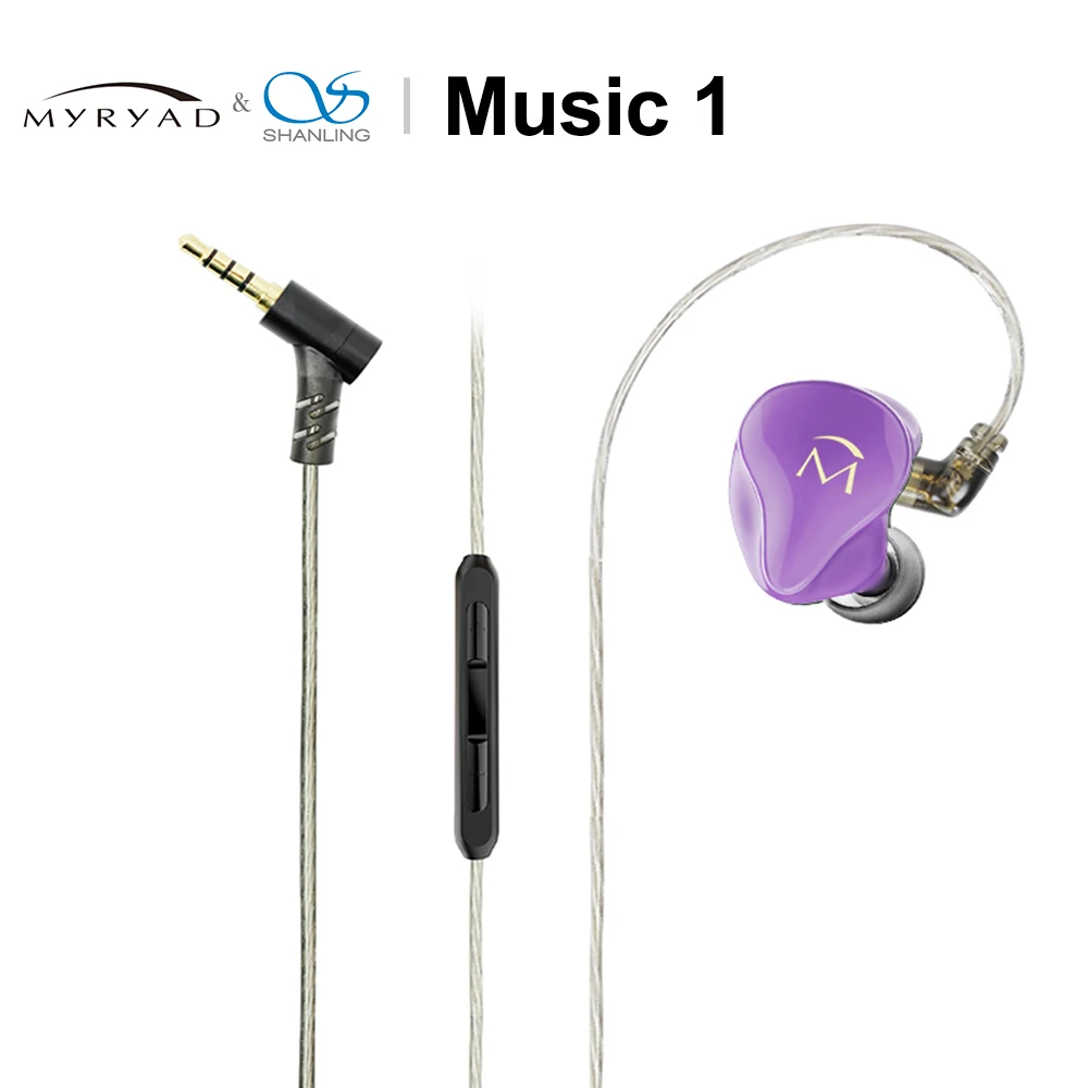 

SHANLING MYRYAD MUSIC 1 In-ear Earphone Audiophile-Grade Dynamic Drivers IEM Earbuds with 2pin 0.78mm Detachable Cable MIC