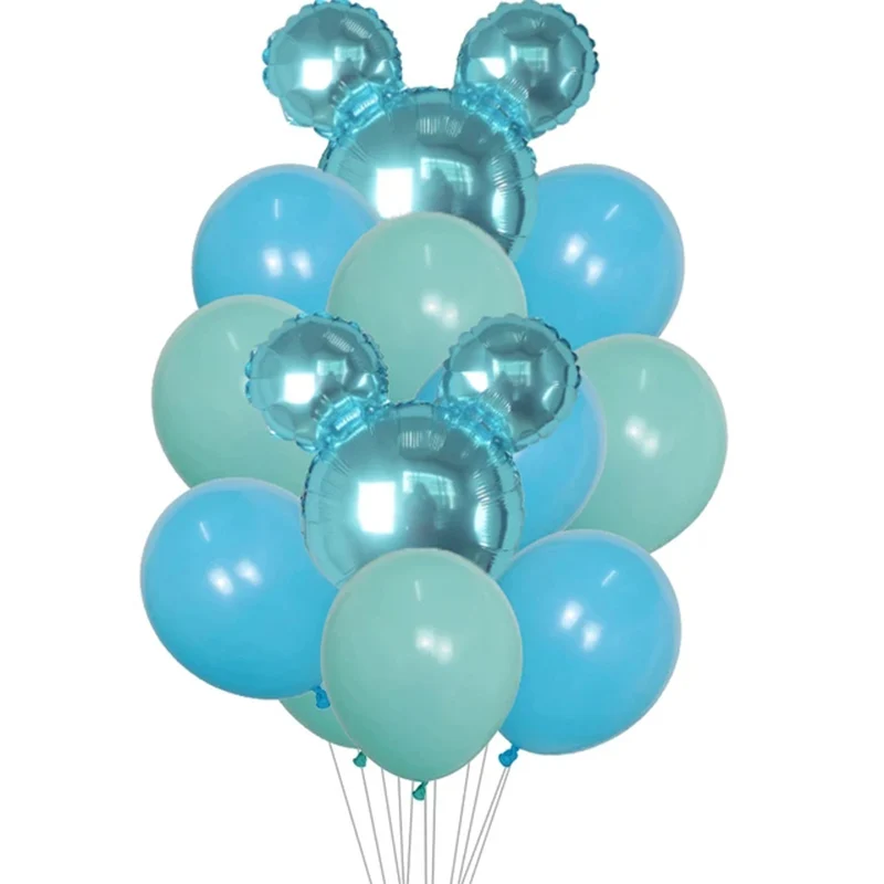 1set Pink Blue Foil Balloons Latex Balloon Baby Shower Birthday Party Decoration Kids Foil Balloon Air Globos Toy Supplies