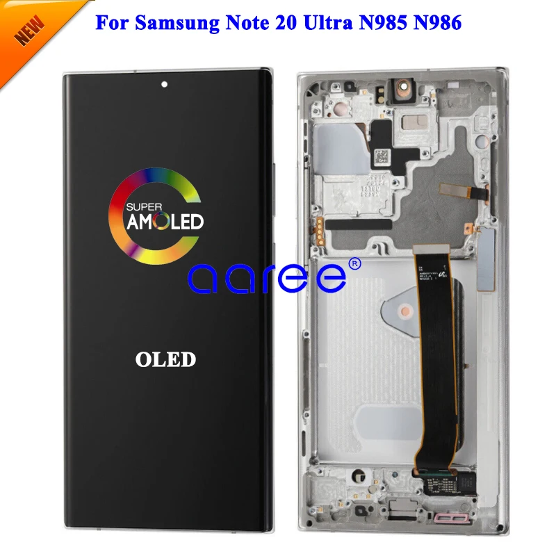 Imagem -02 - Amoled Tela Lcd para Samsung Nota 20 Ultra Toque Digitador Assembly Tamanho Real N985