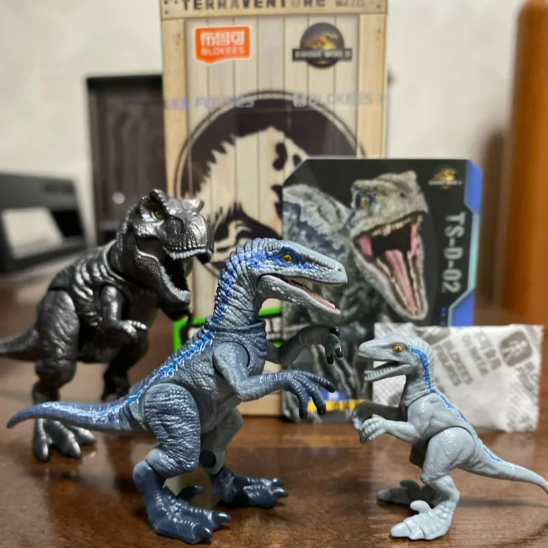 

Blokees Мир Юрского периода, набор строительных блоков динозавров, T-Rex и Velociraptor, точные модели из фильма, коллекция природы, подарочная игрушка