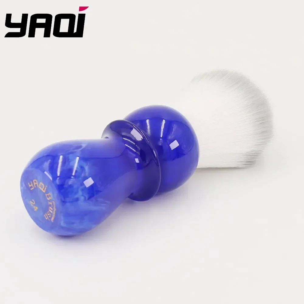 2026 Yaqi Brocha de Afeitar para Hombre, Cepillo para Barba de 24mm, Mango Azul Oscuro Arctic Sky, Brocha de Afeitar de Pelo de Texugo de Calidad, Herramienta para el Cuidado de la Barba