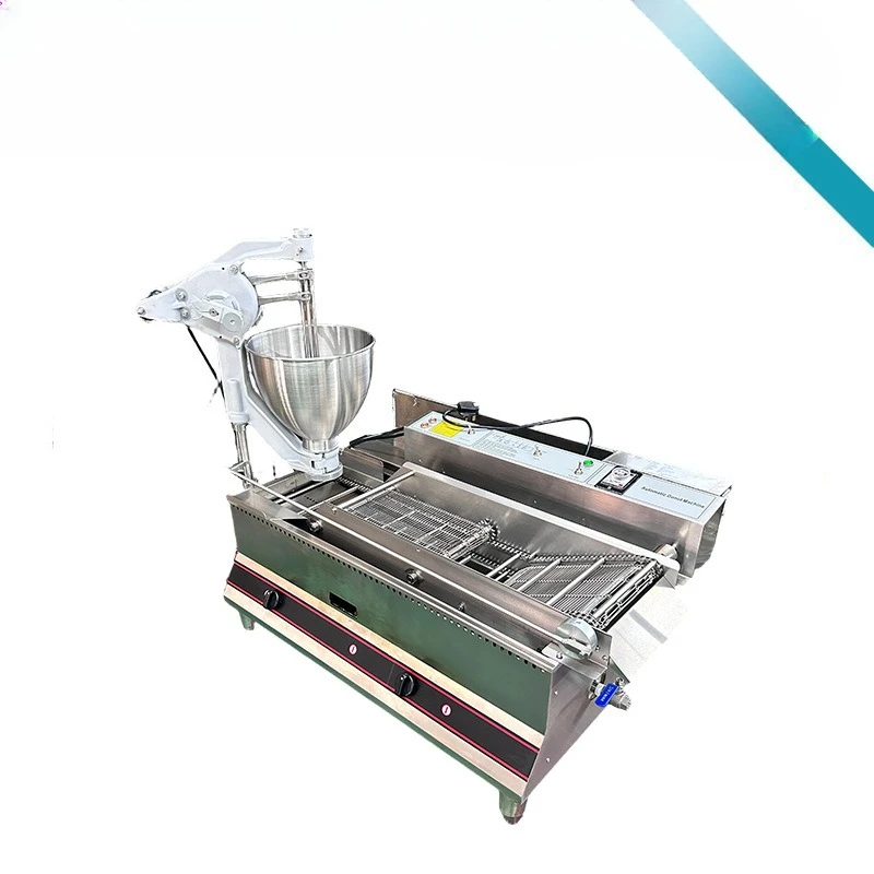 Gas automatic donut machine, fritters automatic frying machine