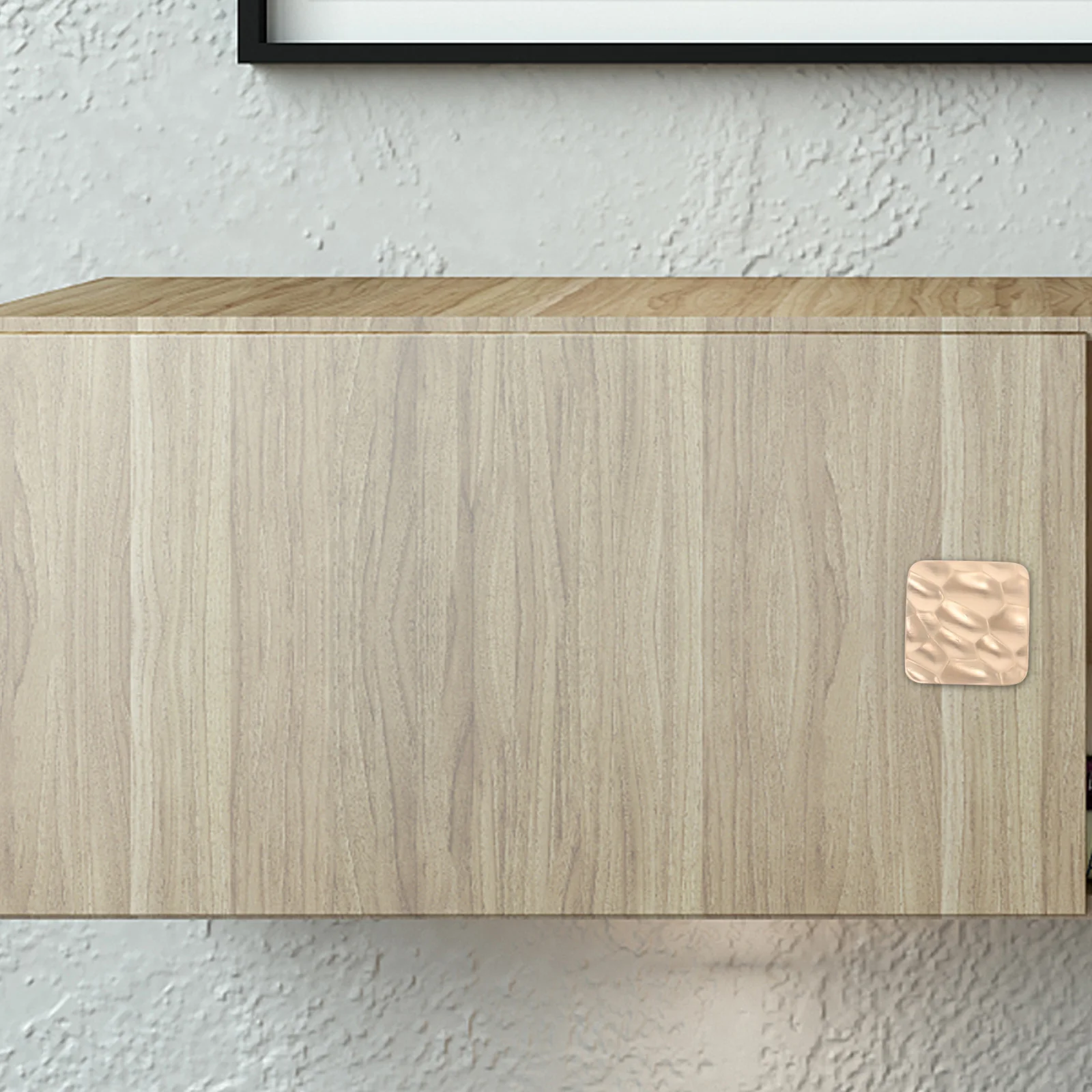 

1Set Zinc Alloy Cabinet Handles Square Solid Pulls with Embossed Design for Kitchen Dresser Brushed Finish