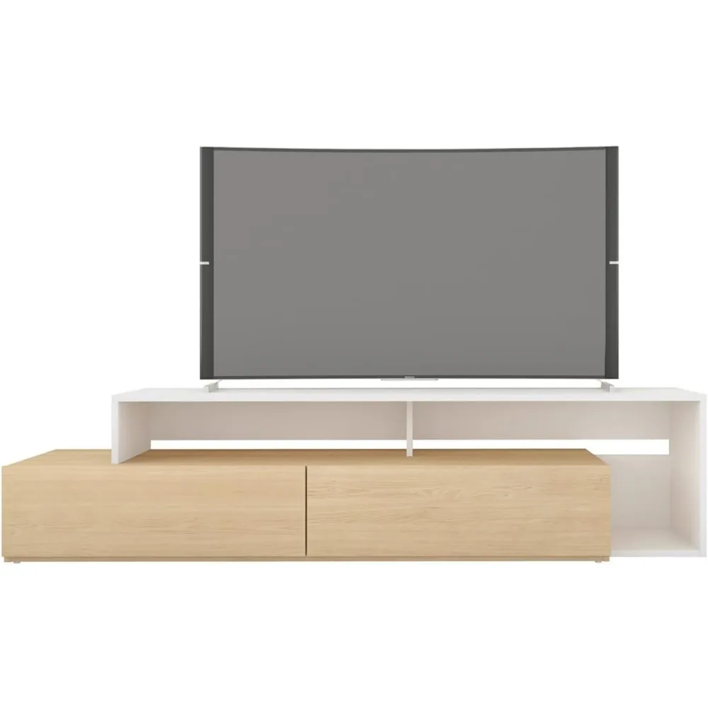 TV Stand com 2 gavetas, preto Ebony e preto, 112053 72"