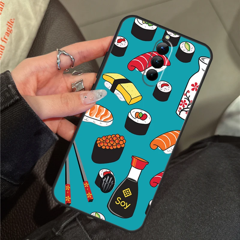 Japanese Sushi Food Case For Nubia Red Magic 8 Pro Plus Bumper Cover For ZTE Red Magic 5G 5S 6R 6S 7S 6 7 Pro