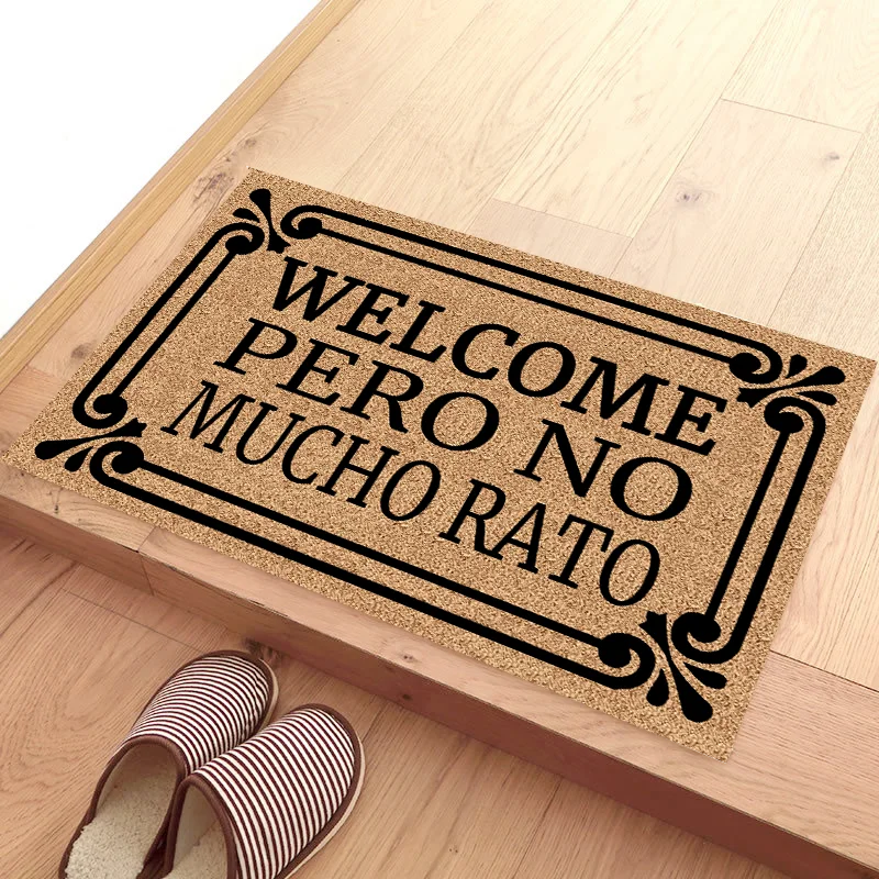 

Non-Slip Rubber Doormat, Welcome Pero No Mucho, Rato Door Mats, Funny Entryway Rug,Home Decor Home Porch, Dust, Cute Foot Mat,