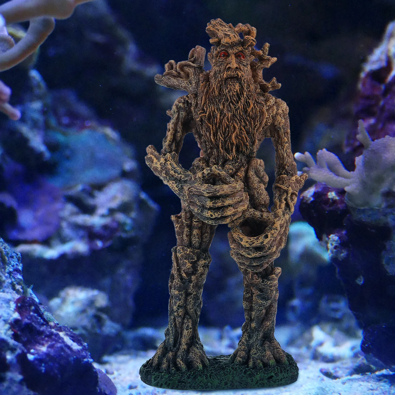 

Resin Figure Ornament Statue Simulated Tree Man Decorative Statue Supplies Fish Tank Adornment Aquarium Treeman Ornament Fish