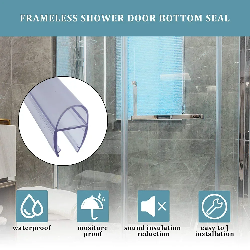 Bath Shower Screen Door Seal Strip Water Baffle 6-12mm Seal Gap Window Door Weatherstrip Glass Door Weatherstrip Hardware