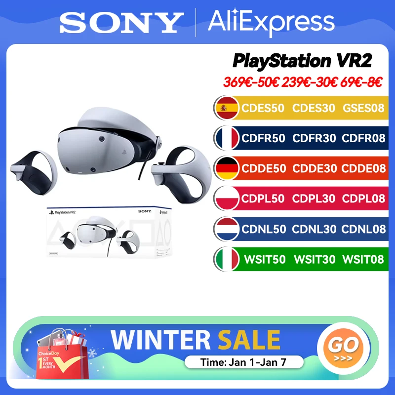 Sony PlayStation VR2 Virtual Reality PS VR2 Headset 3D VR Glasses Communicate with PS5 Playstation 5 Sony PS5 PS VR Console