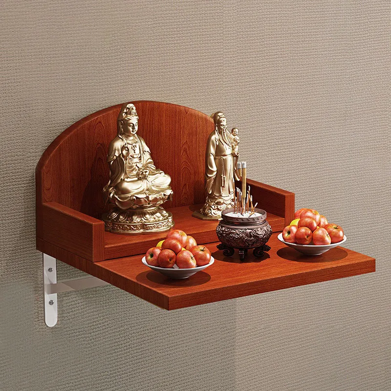 Buddha Shrine Wall-Mounted Buddha Cabinet Shrine Buddha Shrine Enshrine God of Wealth Altar Statue Altar