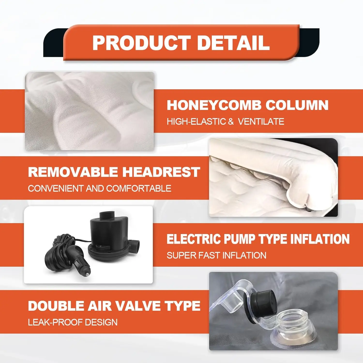 مرتبة قابلة للنفخ للطراز Y 2020-2023 مع مضخة ومسند للرأس #3