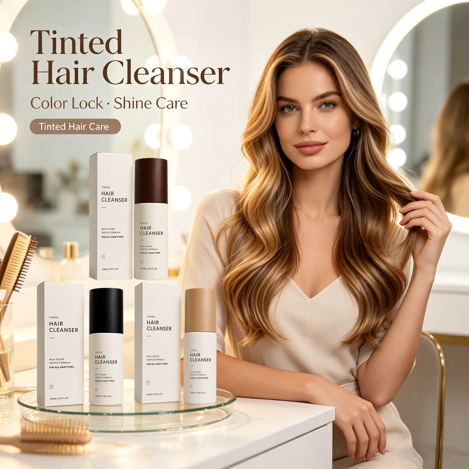 Semi Permanent Hair Dyeing Shampoo Nourish Hair Strands White Hair Covering Brighten Hair Color Reduce Frizz Natural Hair Color