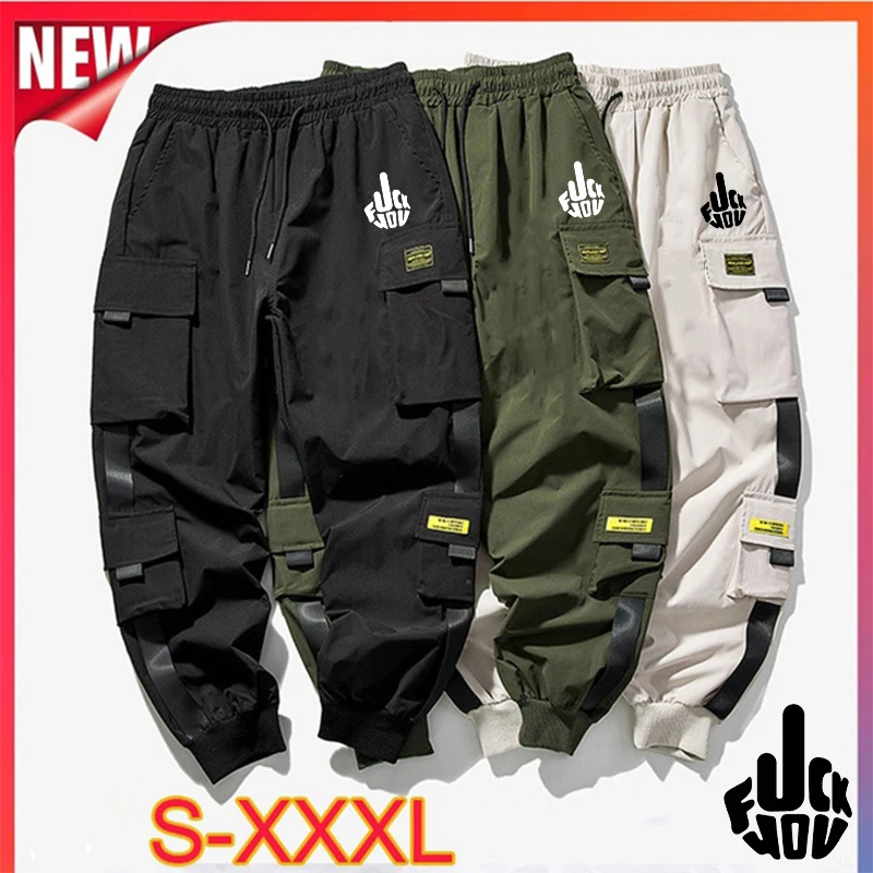 Pantalon sarouel pour hommes, jogging à pieds élastiques, mode Hip Hop, survêtement Harajuku, confortable