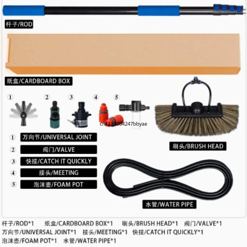 For Solar Panel Cleaning Brush 12FT 18FT Aluminum Water Fed Pole 3.6M 4.8M For Window Solar Washing Tool