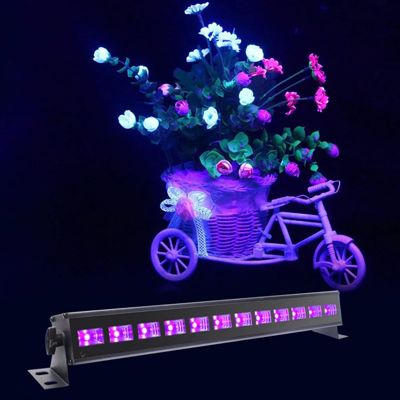 Imagem -06 - Controle Remoto uv Wash Light Luz Led Roxa Disco dj Light Bar Washer Lamp Party Club Stage Light Show de Eventos 12x3w