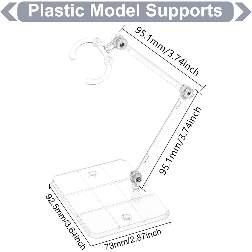 8Pcs Action Figure Stand Assembly Action Figure Display Holder Base Doll Model Support Stand for 6 inch Action Figures