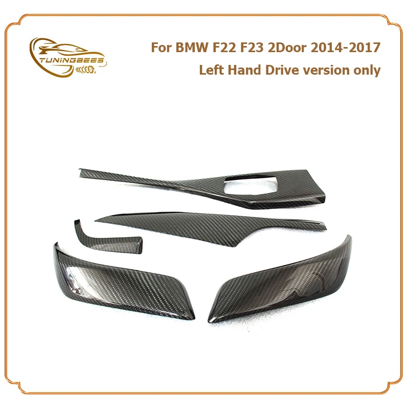 Add on Real Carbon Fiber Interior Trim Covers for BMW 2 Series F22 F23 218i 220i 228i M235i 2Door LHD Only 14 15 16 17 5PCS