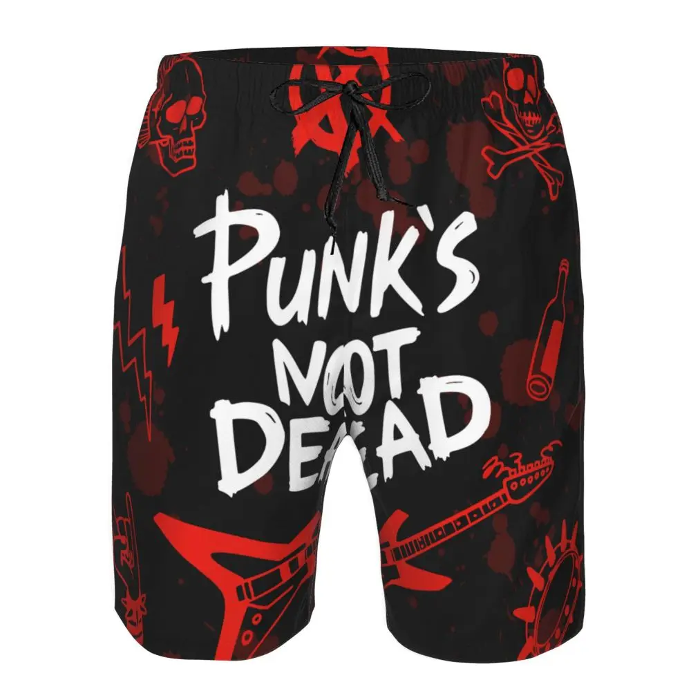 

Punk Rock Men's Cool Youth Flat Corner Shorts Street Stretch Shorts Beach Shorts Street Sportswear Loose Plus Size