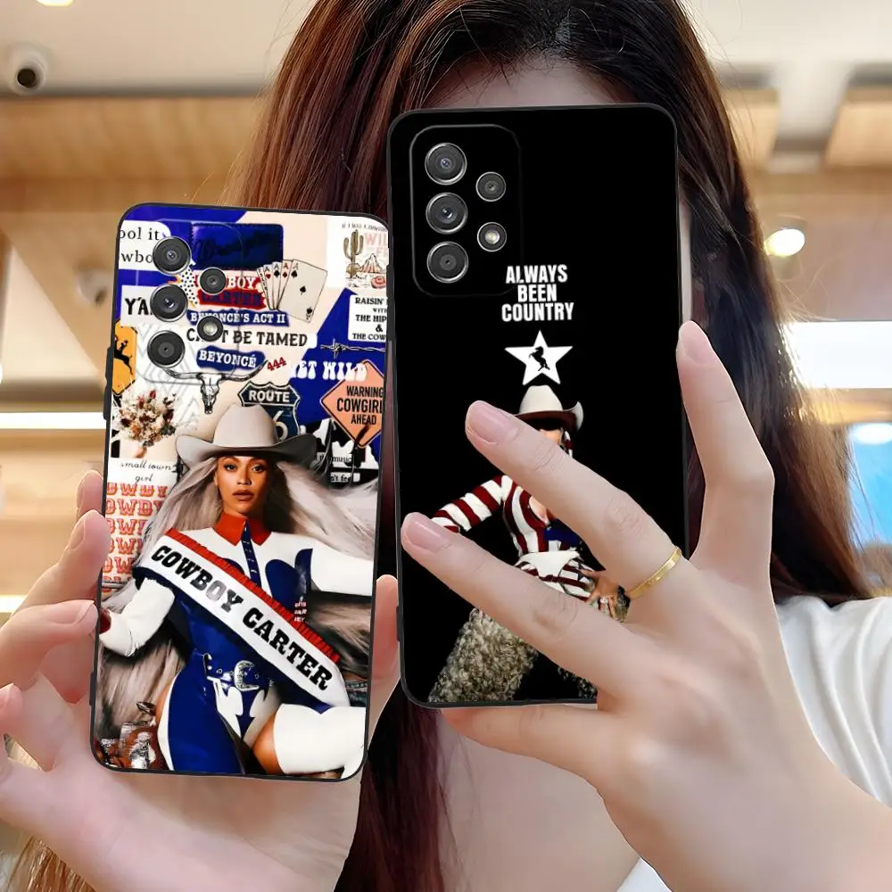 الأزياء B-بيونسيه قضية الهاتف المحمول لسامسونج غالاكسي A56 55 54 53 52 51 36 35 34 23 16 15 5 جرام اللون غطاء فاخر جميل #1