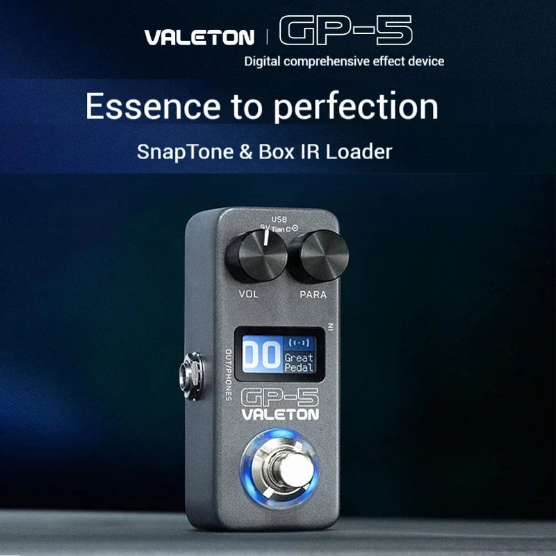 

Valeton GP-5 Digital Guitar Integrated Effects Processor Mix Bass Device IR Loader Supports Loading Third-party Enclosure Files