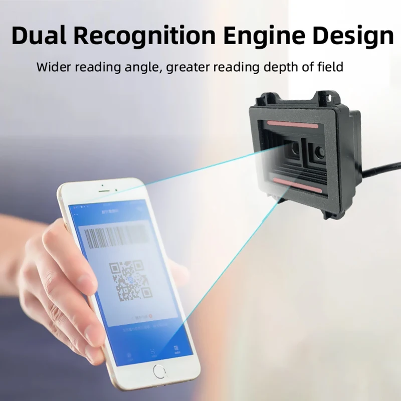 Feste Installation Langstrecken-Hochgeschwindigkeits-Maßballstation Mobiler QR-Code-Zahlungs-Barcode-Leser
