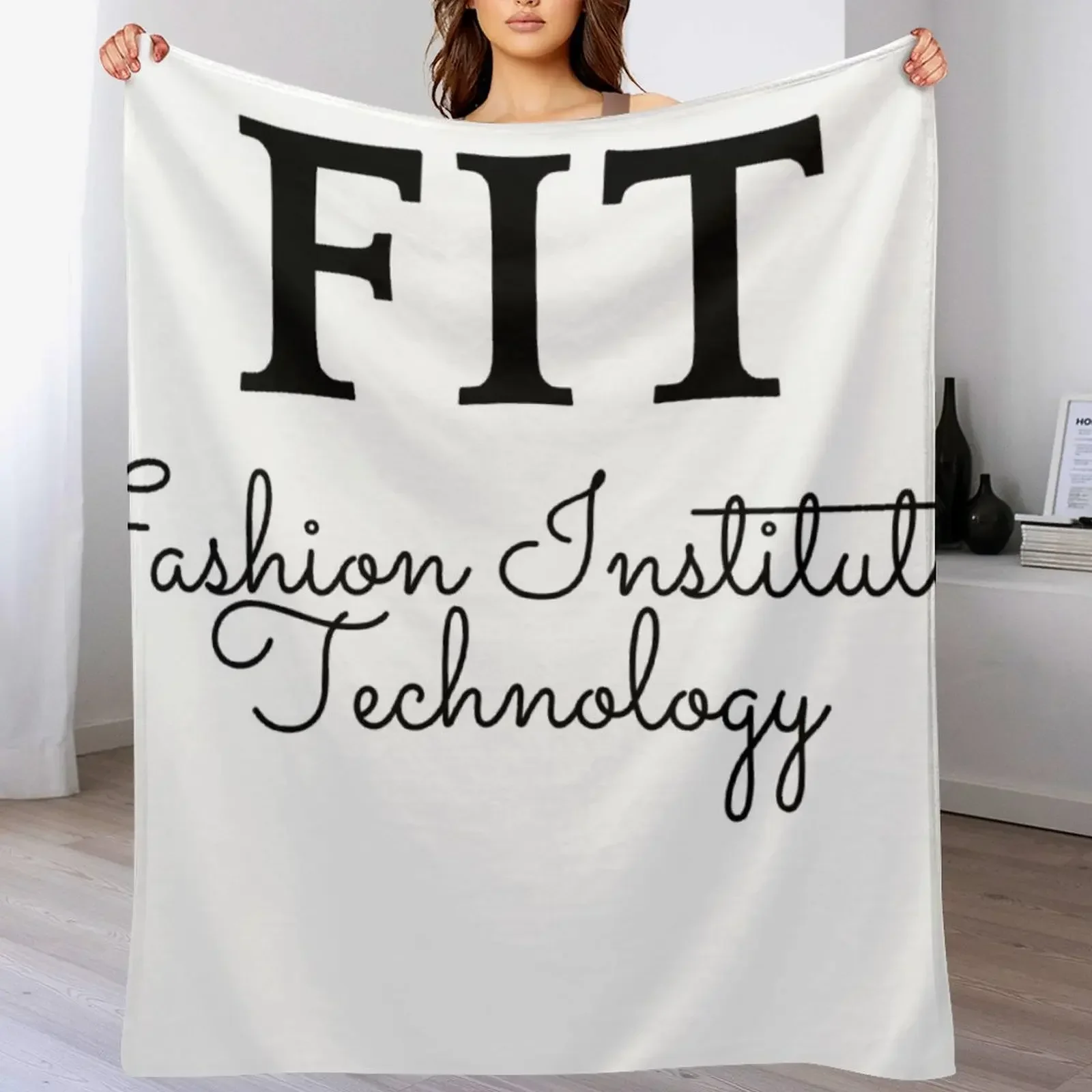 

FIT: Fashion Institute of Technology Throw Blanket Warm Flannel Blanket for Couch Chair Bedroom