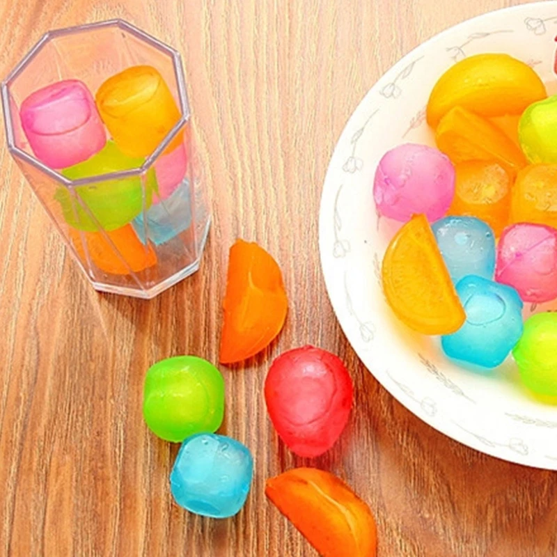 6pcs  Grade Refreezable Ice Cubes Plastic Non-Diluting Ice Cubes Reusable Washable Ice Cubes for Picnic Camping