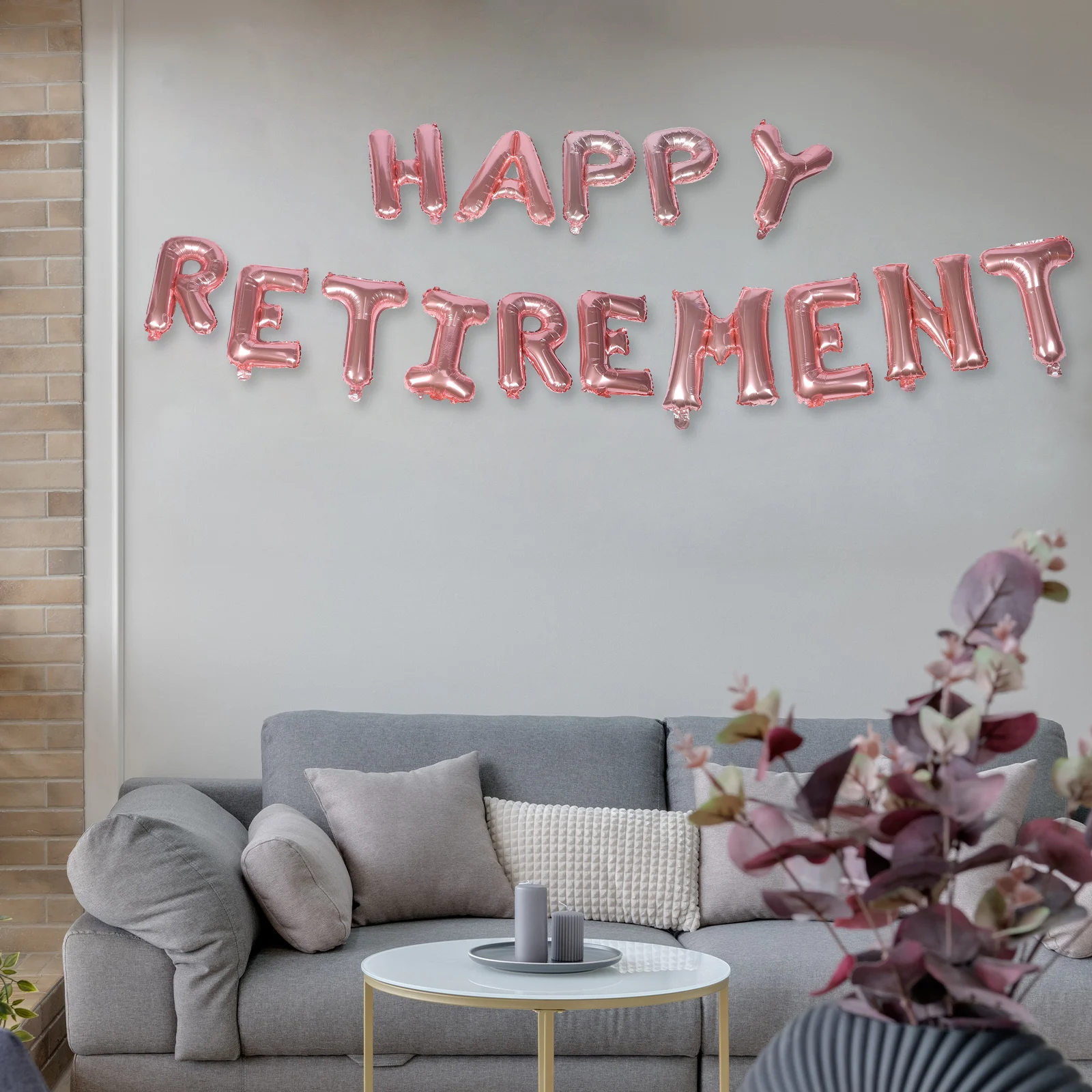 

1 set Foil Retirement Decorative Party Aluminum Film Hanging Wall Retirement Letter Balloons Letter Balloons DIY Decoration
