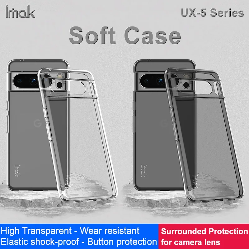 For Google Pixel 8 Pro Case IMAK Ultra Thin Soft Clear Back Cover Phone Cases Funda For Google Pixel 8 Pro Protector чехол
