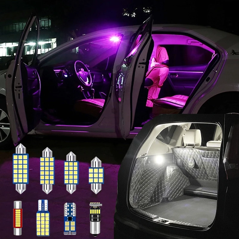 لتويوتا كورولا E120 E150 2003 2004 2005 2006 2007 2008 2009 2010 2012 2013 سيارة LED لمبات الداخلية مصباح على شكل قبة أضواء جذع