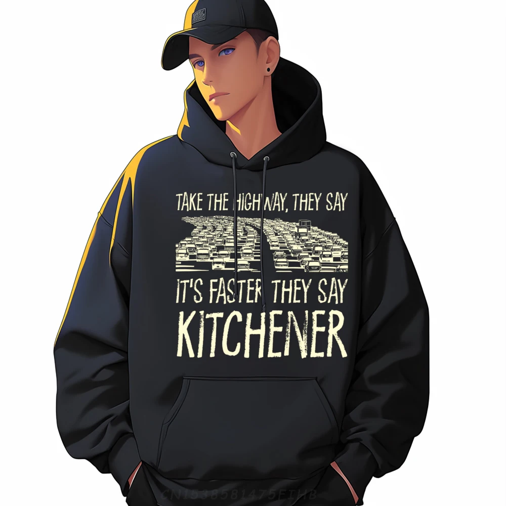 

Leisure Take The Highway Kitchener Trip Man Hoodies Funky Labor Day Long Sleeve Crew Neck Hoodies Letter Coat