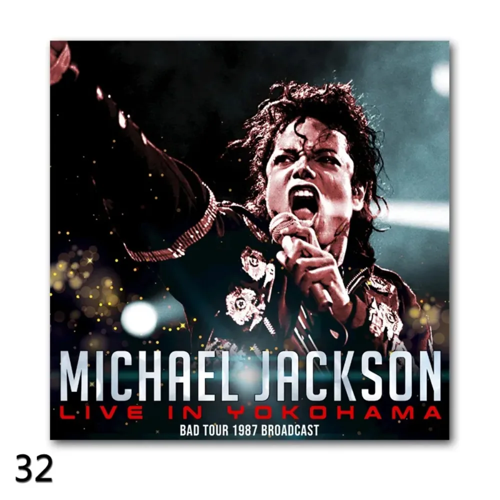 Michael Jackson MJ Album-Poster – Musik-Thema, Foto-Kunstdruck, Kern, legendäre Sängerin, Wanddekoration für Fans, Zimmer und Heimdekoration