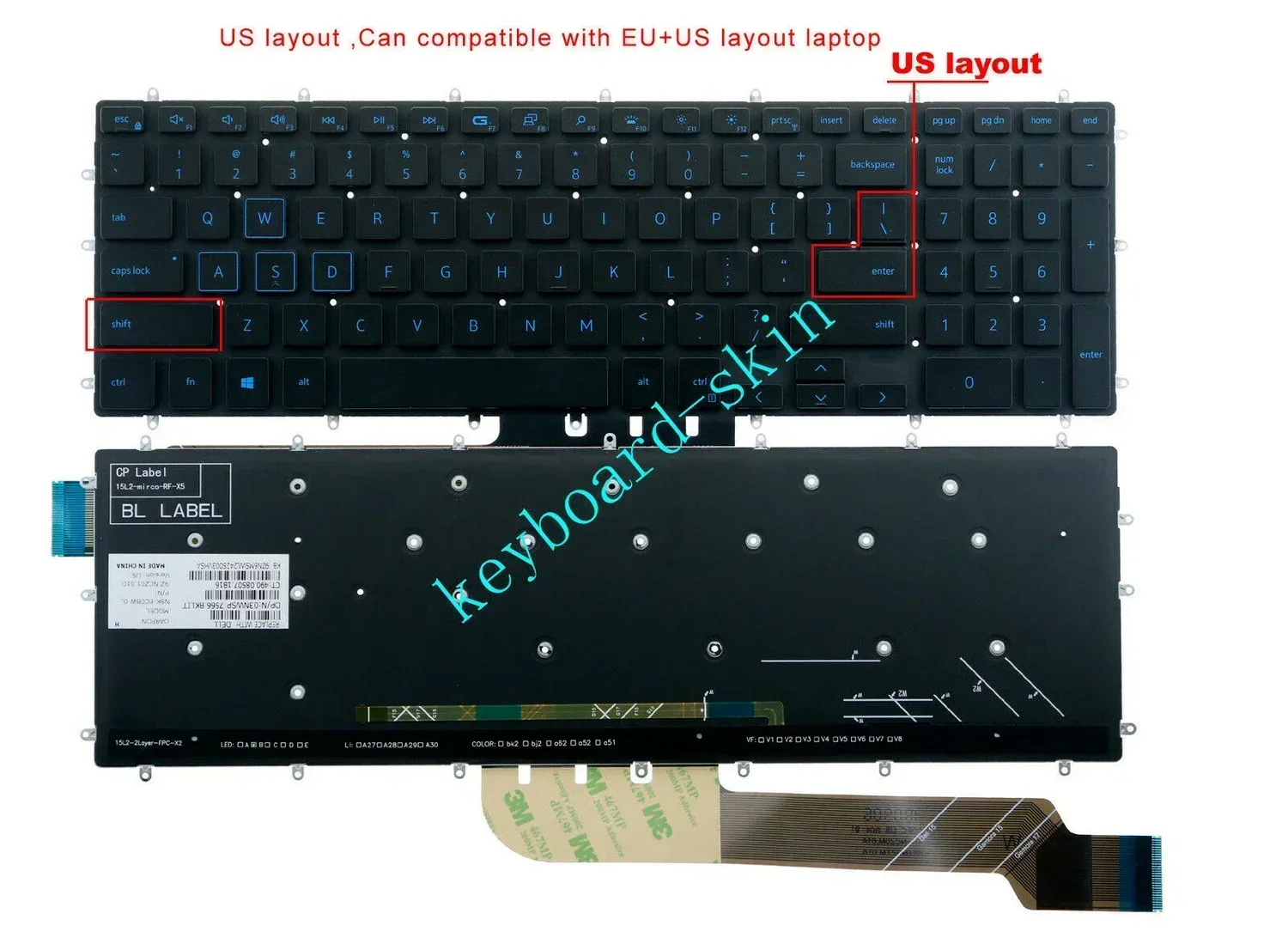 New Us Keyboard Bac…
