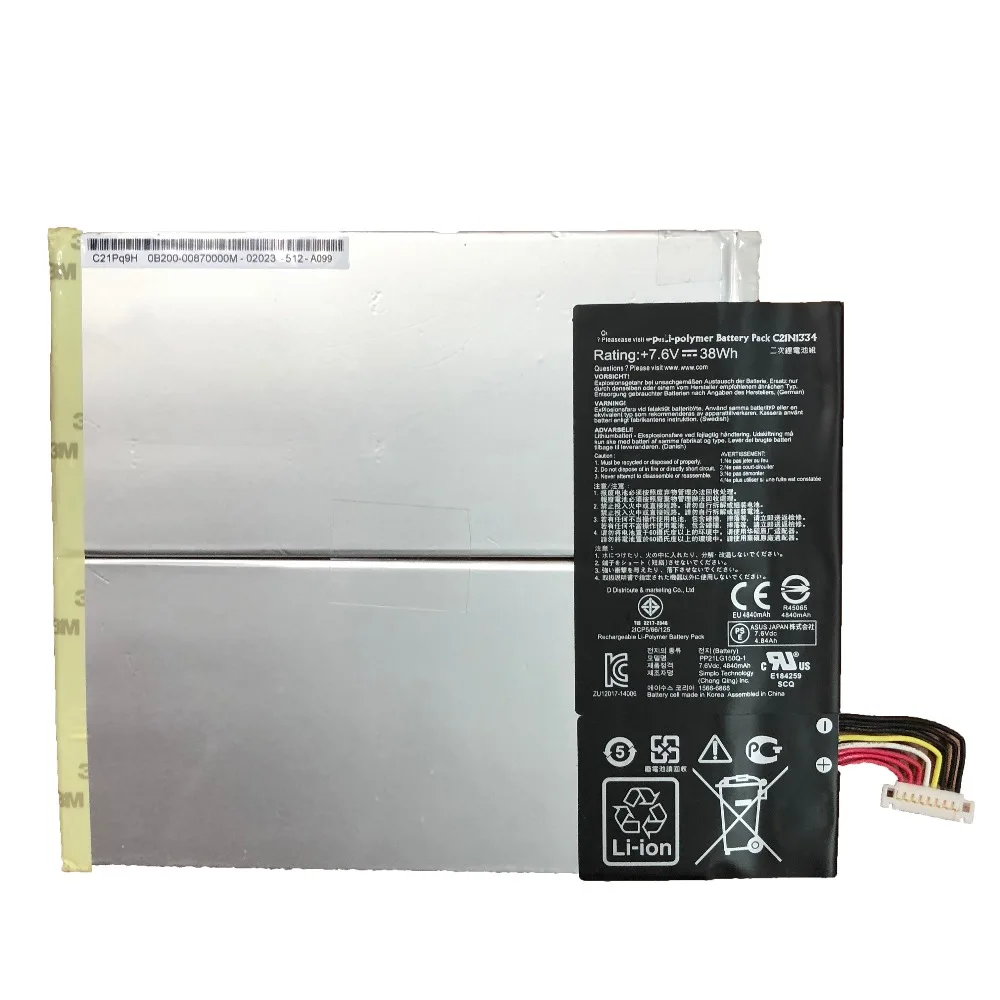 Imagem -02 - Bateria Original Nova do Portátil de 7.6v 38wh C21n1334 C21n1334 para o Livro T200ta 1a 200ta-c1-bl do Transformador de Asus