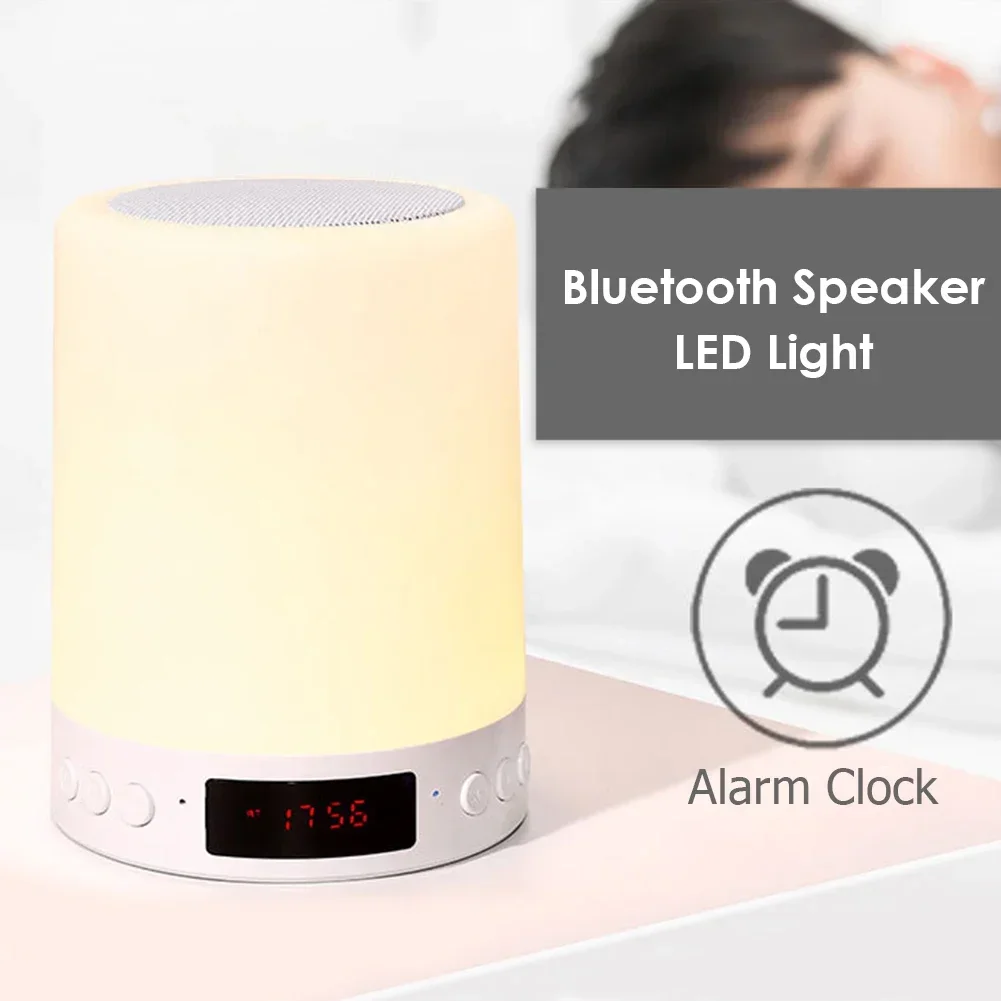 Bluetooth speaker portable wireless speaker, LED night light player, RGB touch light, color desk lamp, free shipping for bedroom