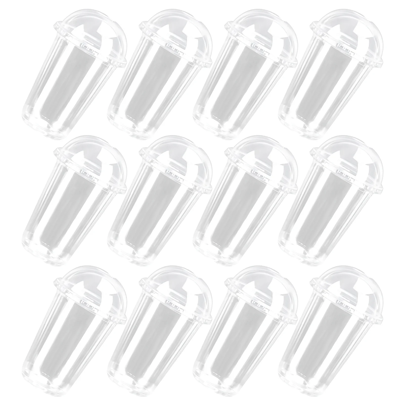 

40pcs Portable Clear Cups Multi-Function Juice Beverage Transparent Disposable Plastic Cups With Lids For Milk Nut Cow Fresh