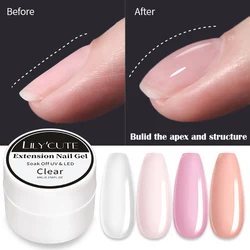 LILYCUTE 8ml Nail Gel Polish For Manicure Nail Structures Extensions Pink White Clear Nail Art Hard Varnish UV Construction Gel