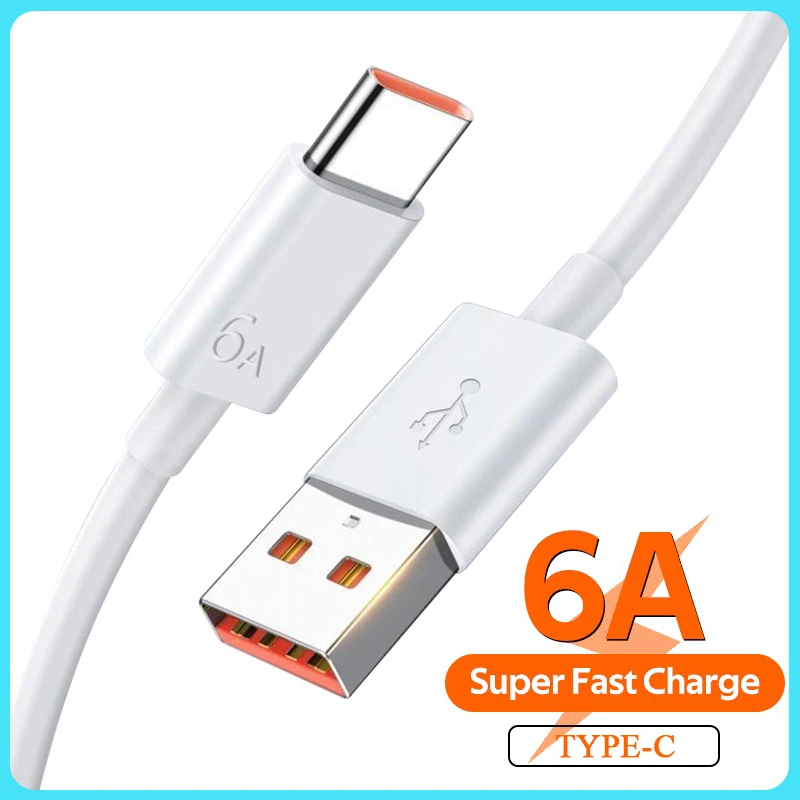 QNTAK 66W 6A USB Charger 1M/1.5M/2M Type C Fast Charging Cable Huawei Super USB C Fast Charger Cord Data Cable