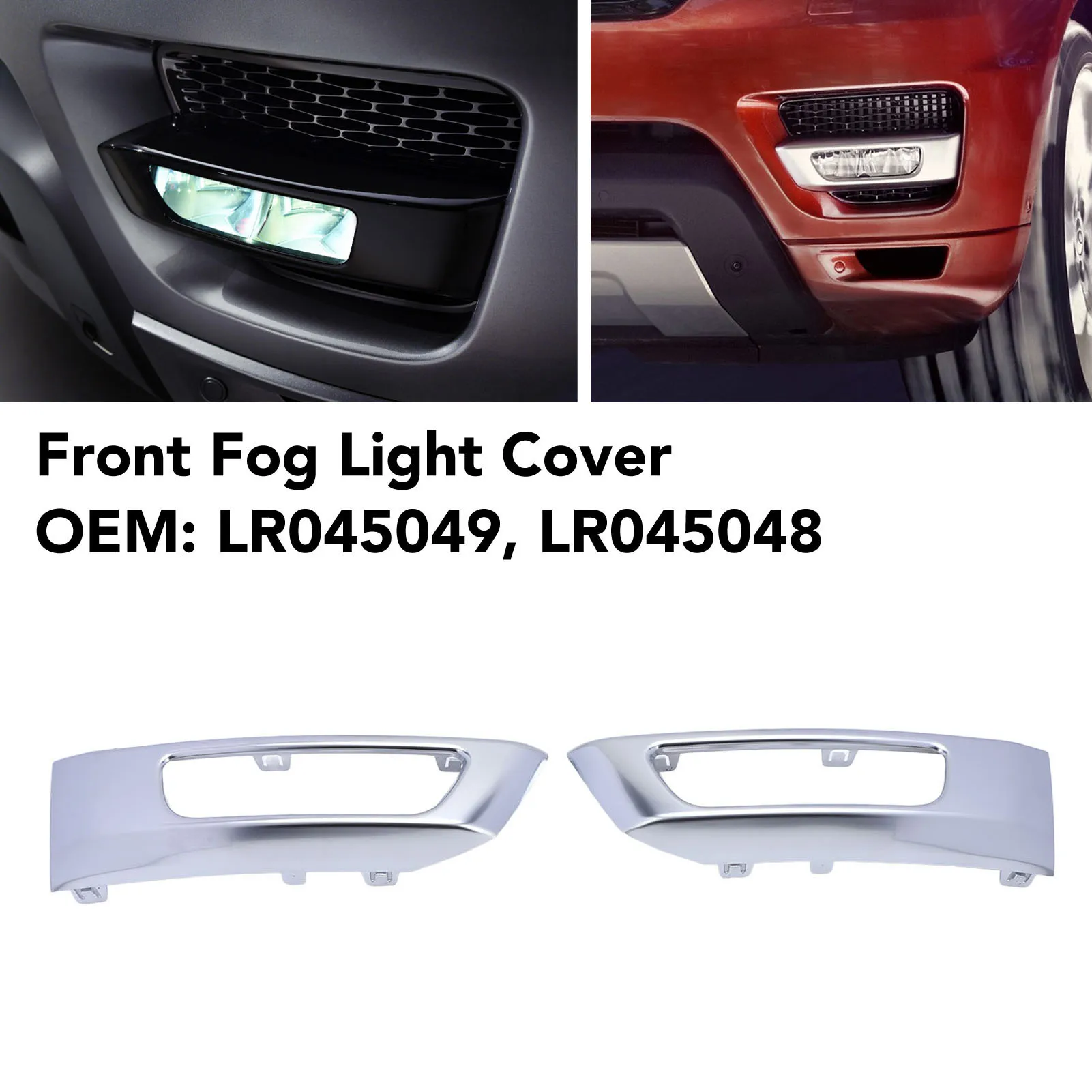 

Pair of Left Right Front Fog Light Cover LR045049 Bumper Fog Lamp Trim Bezel for Sport L494 Pre‑Facelift 2013 to 2017