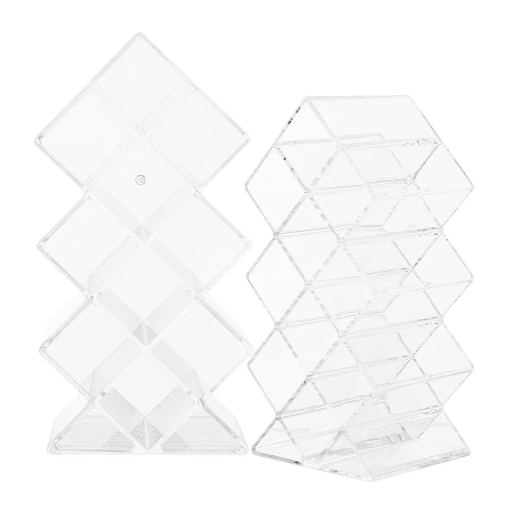 

2Pcs Lipsticks Holder Clear Lip Gloss Storage Organizer Display Stand for Lipstick Tubes Lipstick Storage Rack
