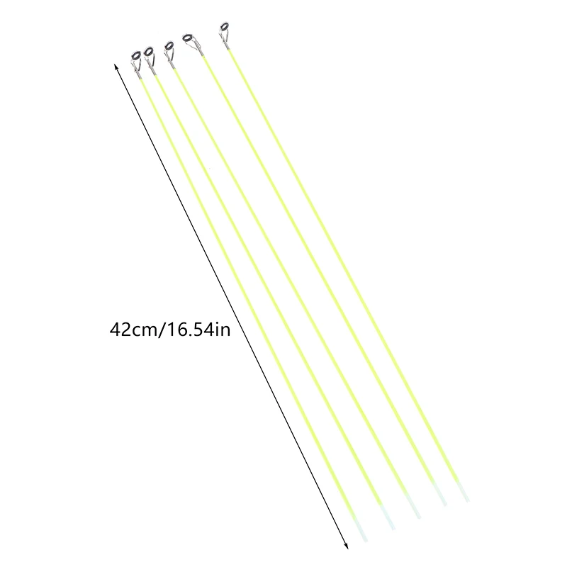 5Pcs 42CM Boat/Raft Rod Tip Spare Tail Fiberglass Refit Replacement Fishing Rod Tip With Top Ring Fishing Gear Accessories view 6