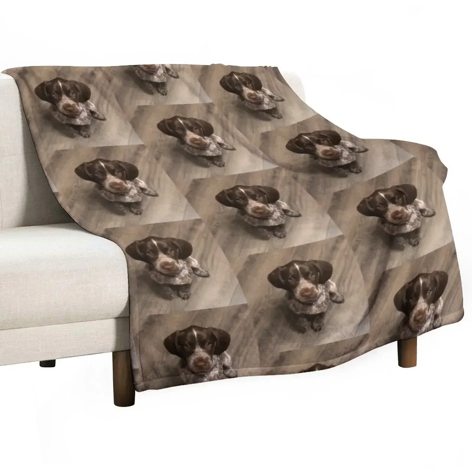 Sweet Little Pointer Puppy Throw Blanket Soft Cozy Blanket for Pet Kids Adults