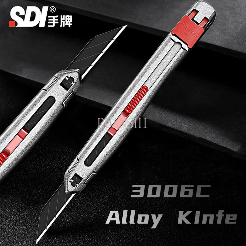 SDI Hand Brand Utility Knife Wholesale Alloy Pen Knife Process  Anti-shaking 30 Degree Alloy Steel Small Utility Knife 3006C