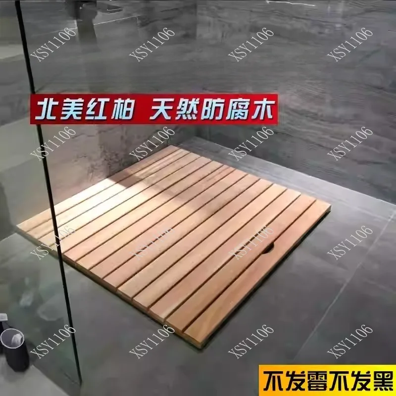

Non-Slip Wooden Bath Mat Anti-Corrosion Wood Floor Shower Pedal Waterproof Bathroom Mat