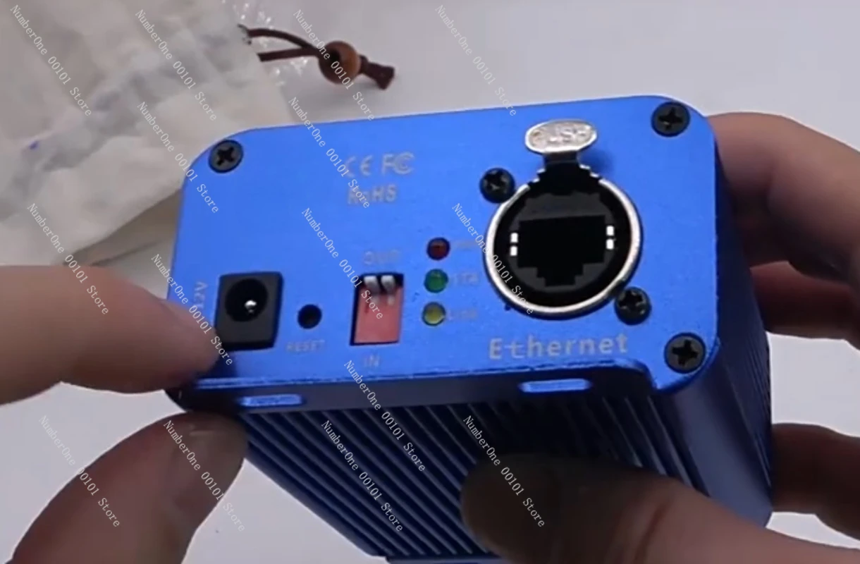 Blue 2-way Stage Lighting Network Signal Transmission Controller 3-core Input and Output with Network Interface