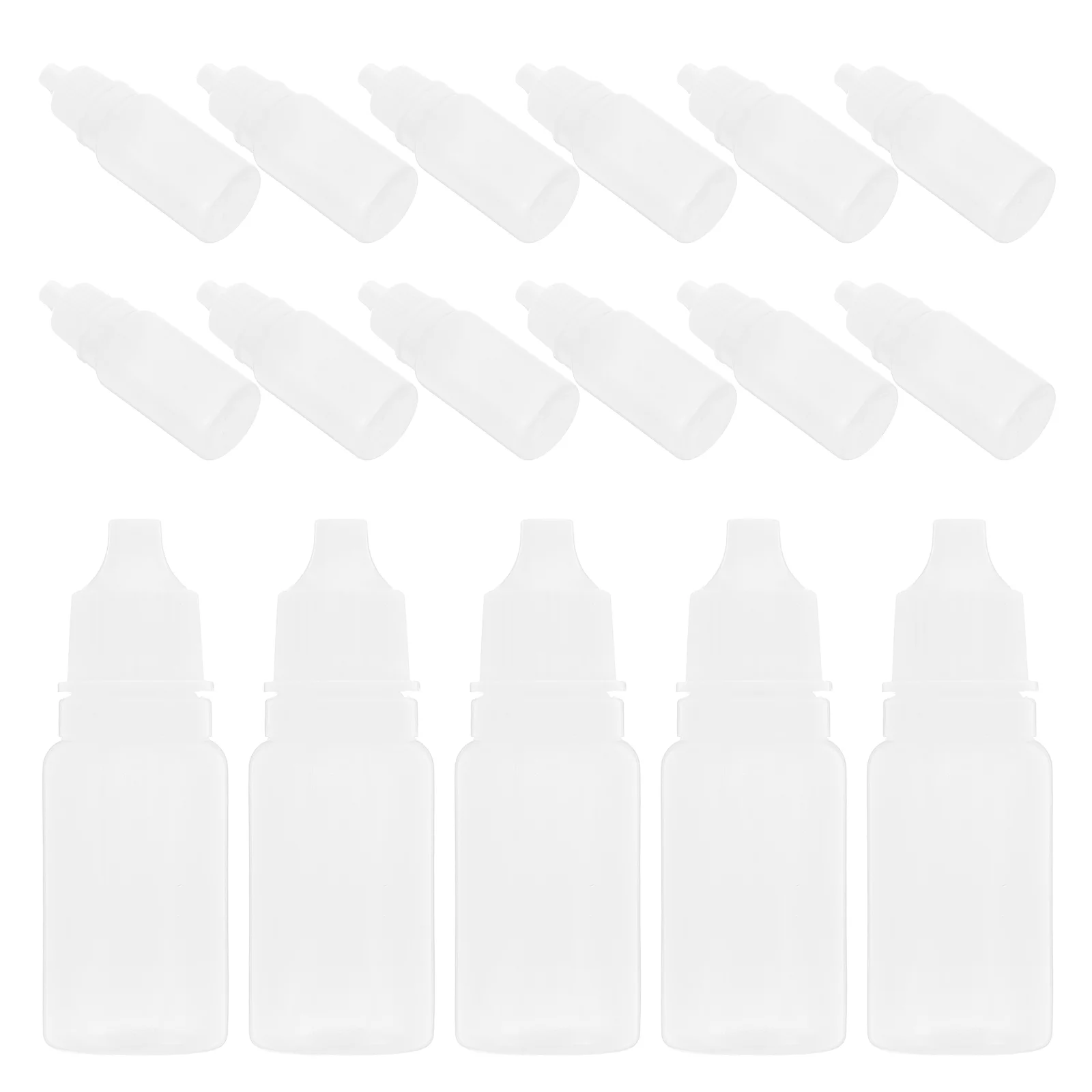 50 Pcs 10ml Empty Plastic Squeezable Dropper Bottles Eye Liquid Dropper Dropping Bottles (White)