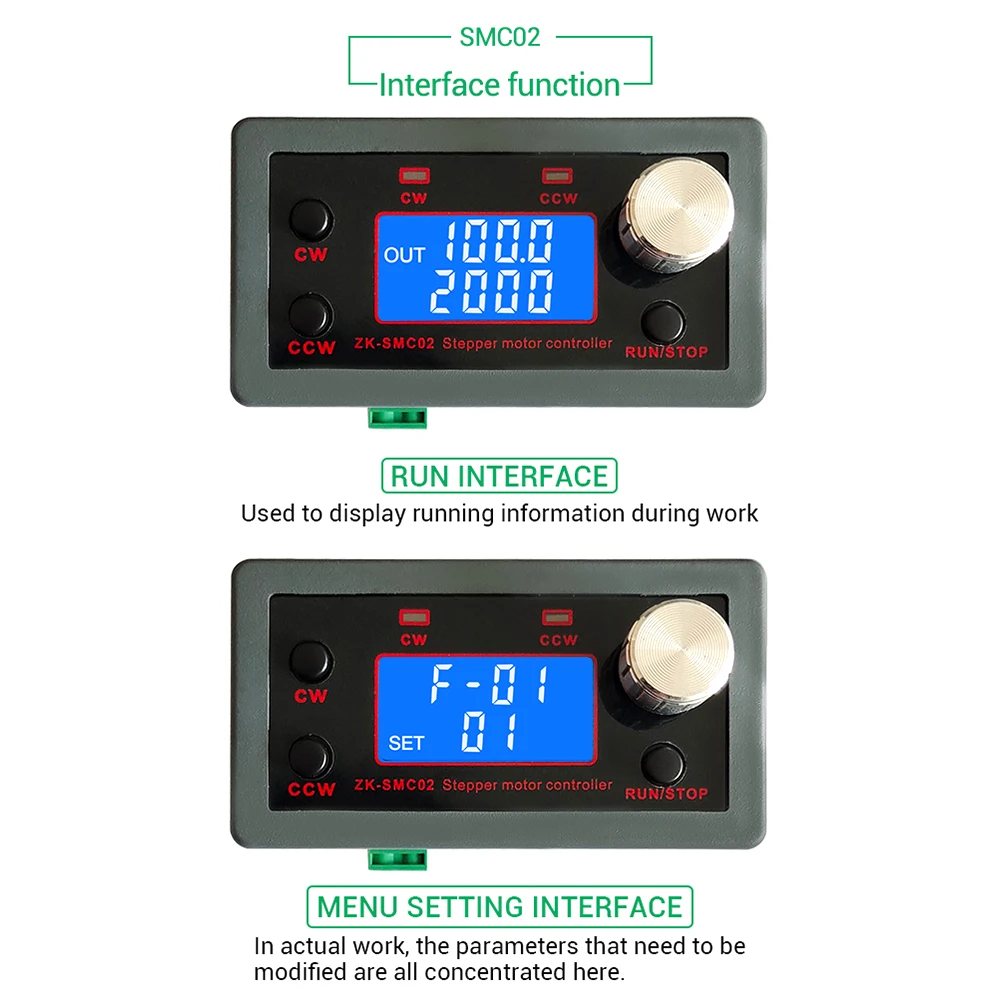 SMC02 Stepper Motor Driver and Controller DC 10-30V 4A Reverse Pulse Speed Control Board Programmable PLC Serial Communication