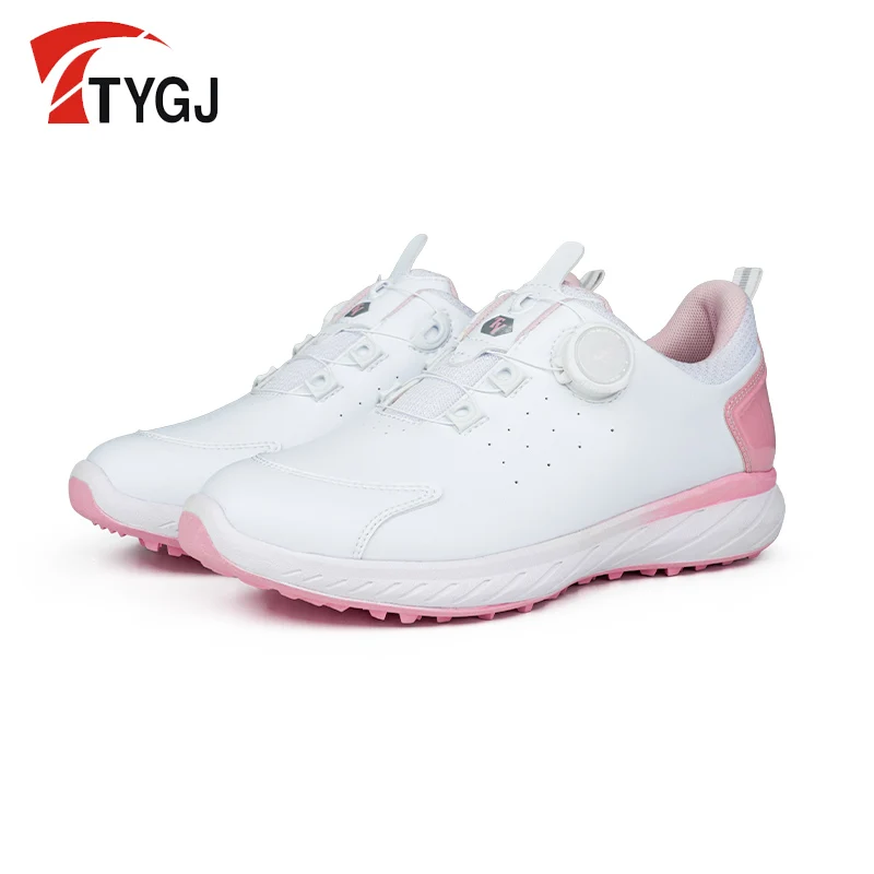 TTYGJ-zapatos de Golf con botones giratorios para mujer, calzado deportivo impermeable, transpirable, antideslizante, novedad de verano